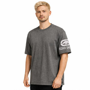 Ecko Unltd Gray Graphic Sleeve T-Shirt Mens S Streetwear Logo Tee Hip Hop Y2K